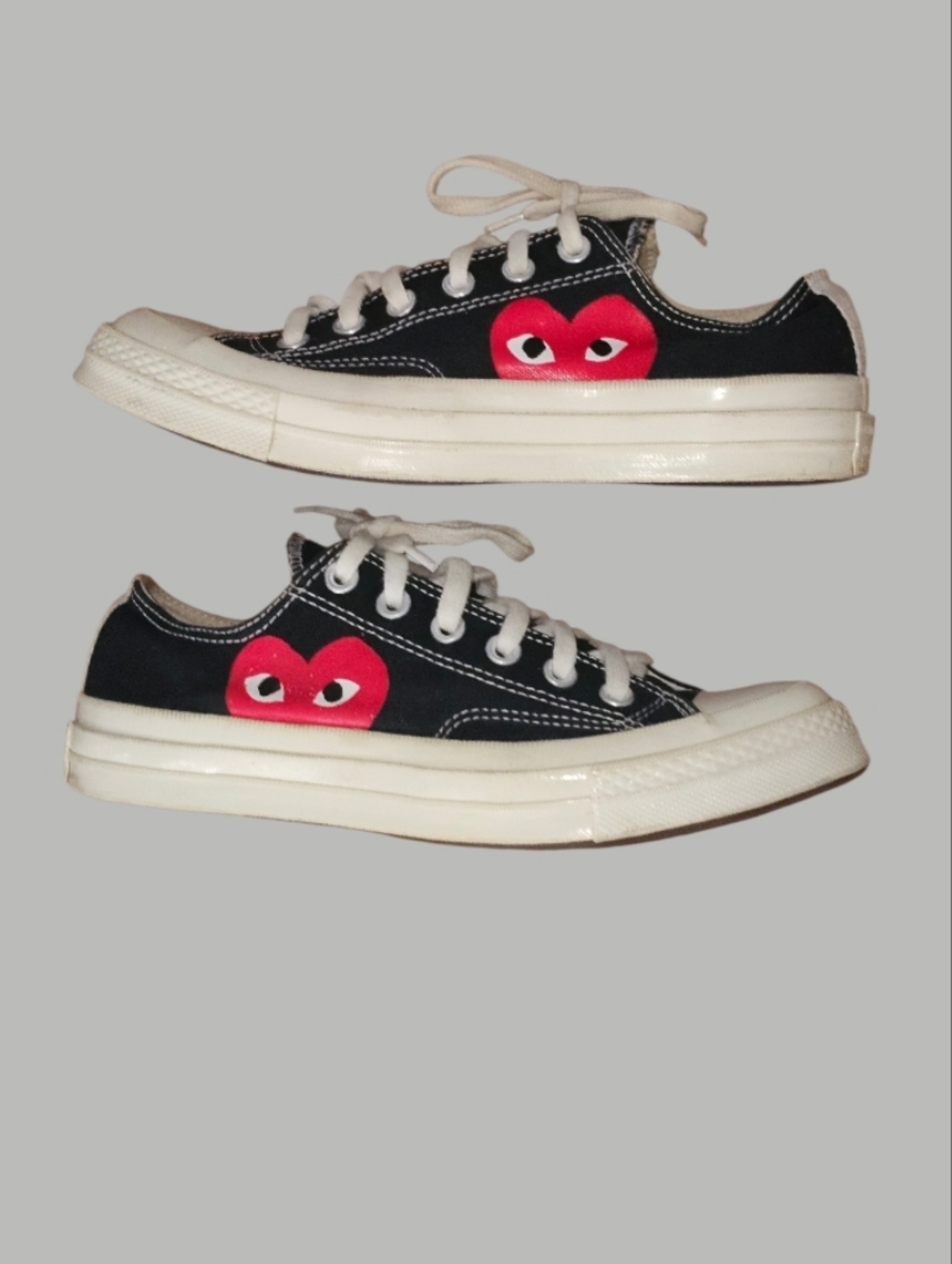 COMME des GARÇONS PLAY x Converse Chuck 70 Low in black Size 6 MENS/8 WOMANS
